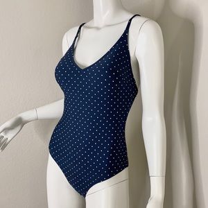 NEW *H&M* BLUE WHITE POLKA DOT ONE PIECE SWIMSUIT!